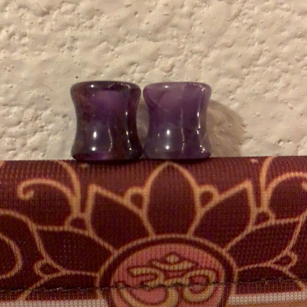 00 stone gauges, purple marble.